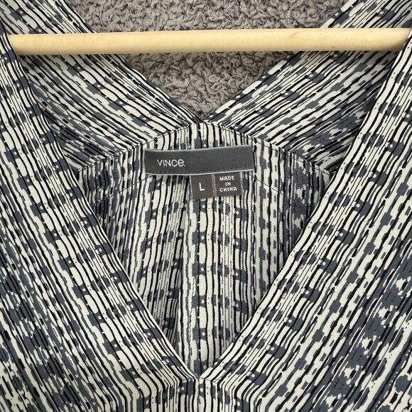 Vince Aztec Print Silk Top - Picture 4 of 8